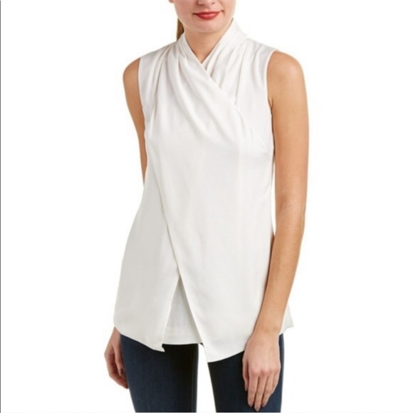 CAbi Tops - Cabi Sz 8 Sleeveless Wrap Top EUC